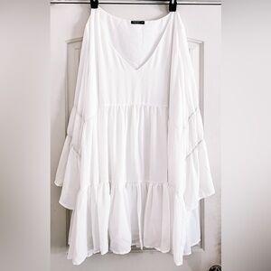 SHEIN Elegant White Long Sleeve Dress